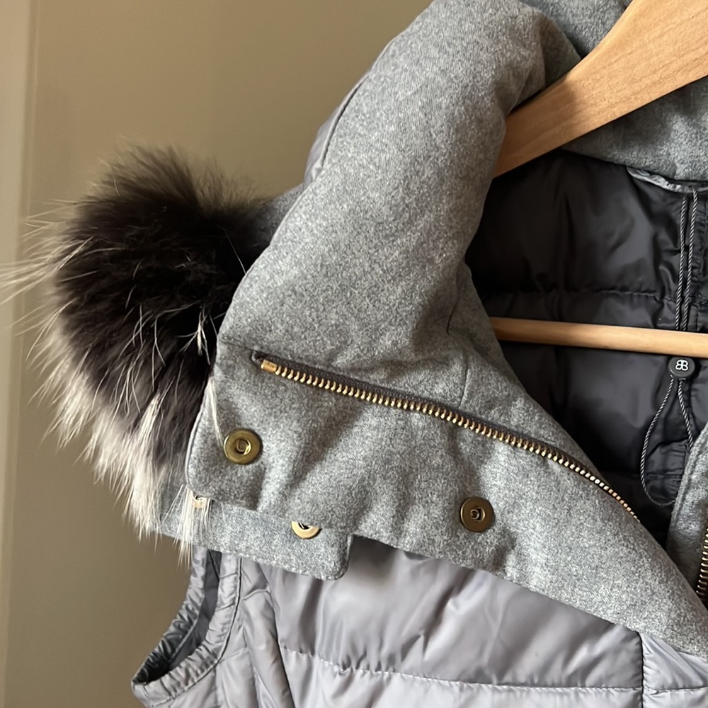 Grey puffy vest